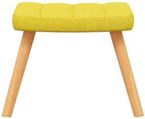 Cadeira de baloiço com banco tecido amarelo mostarda
