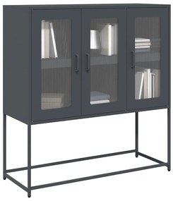 Aparador 100,5x39x107 cm aço laminado a frio antracite