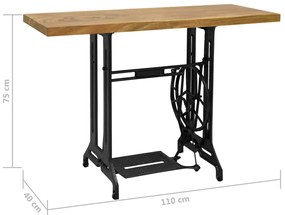 Mesa consola máquina de costura 110x40x75 cm