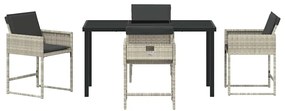 Conjunto de Jantar de Jardim com 5 peças da , Almofadas Cinza Claro, R