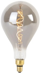 Lâmpada LED E27 regulável com filamento espiral A165 fumê 4W 120lm 1800K