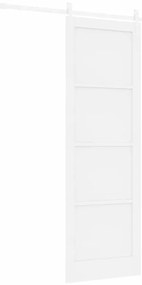 Porta Deslizante vidaXL com Conjunto de Ferragens Branca 78x232 cm Mad
