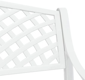Banco de jardim 102 cm alumínio fundido branco