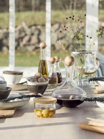 Decantador de vidro artesanal com tampa de madeira Eden, 2 L