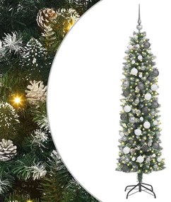 Árvore Slim de Natal Artificial Verde 180 cm PVC
