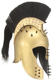 vidaXL Capacete de soldado grego réplica LARP aço bronze