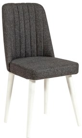 Cadeira Stormi – Branco e Antracite – 47x89x46 cm