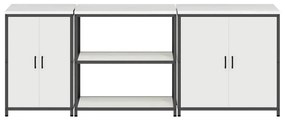 Conjunto de Armazenamento de Cozinha 3 pcs Branco