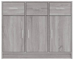 Aparador 91x28x75 cm derivados de madeira cinzento sonoma
