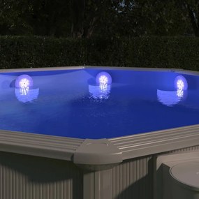 vidaXL Luz LED piscina submersíve/flutuante c/ controlo remoto branco