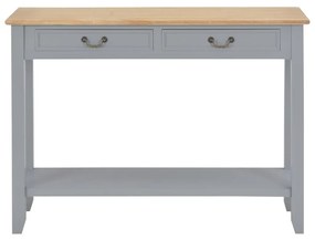 Mesa consola 110x35x80 cm madeira cinzento