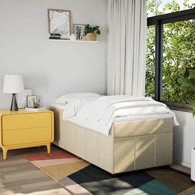 Cama com molas/colchão 100x200 cm tecido cor creme