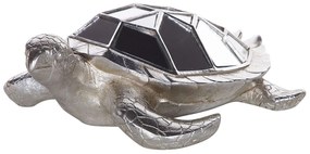 Estatueta decorativa prateada TORTOISE Beliani