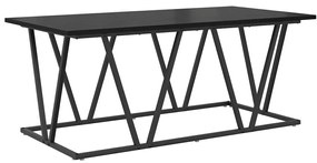 Mesa de Centro vidaXL Preta em Carvalho 100x50x40 cm em Madeira e Meta