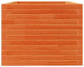 Vaso/floreira de jardim 90x60x45,5 cm pinho maciço castanho mel