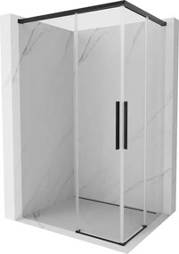 Mexen Rox Duo cabine de duche deslizante 120 x 90 cm, transparente, preta - 8C2D-120-090-70-00