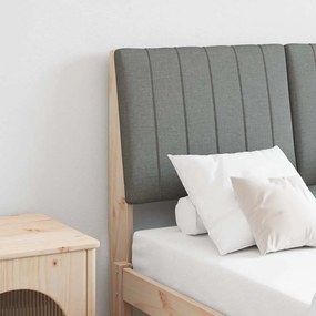 vidaXL Cabeceira estofada Cinza Escuro 120 cm