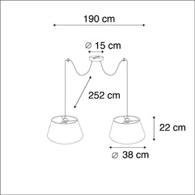 Candeeiro de suspensão moderno preto - Lofty Moderno