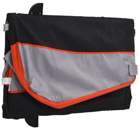 Reboque para bicicleta 45 kg ferro preto e laranja