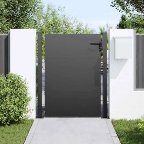 Portão de Jardim Preto 105 x 150 cm Aço com Revestimento em Pó