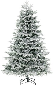 Árvore de Natal artificial pré-iluminada de 215 cm com 450 luzes LED brancas quentes (ENFEITES NÃO INCLUIDOS) verde e branca