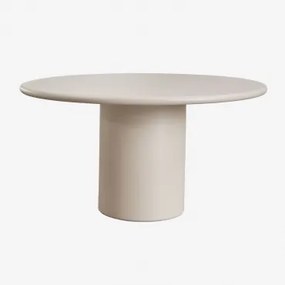 Mesa De Jantar Redonda Rodeo Mdf Tapioca Bege & Ø150 Cm - Sklum