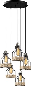 Candeeiro de Teto Fiko – Preto – 46 cm Diâmetro