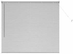 Persiana de Janela com cortinas Manual Prata 80 x 130 cm Alumínio