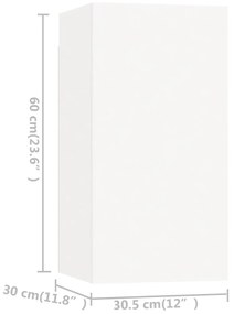4 pcs conjunto de móveis de TV derivados de madeira branco