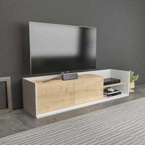 Móvel TV Krog – Branco Carvalho – 160x35x36,8 cm