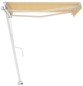 Toldo automático independente 300x250 cm amarelo e branco