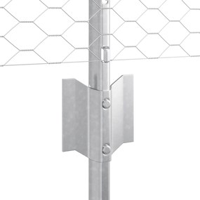 Postes de Cerca vidaXL 11 pcs U-Channel 60 cm Aço Galvanizado, Cerca H
