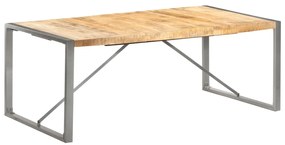 Mesa de jantar 200x100x75 cm madeira de mangueira maciça áspera
