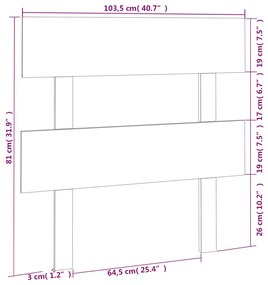 Cabeceira de cama 103,5x3x81 cm pinho maciço castanho mel