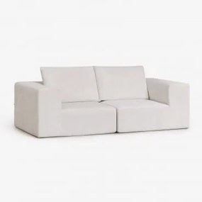 Sofá Modular De 2 Peças Em Chenille Embalado A Vácuo Norridge Chenille Bege Creme - Sklum