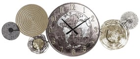 Relógio de Parede Dkd Home Decor Dourado Metal Mapa do Mundo (121 X 9,5 X 49,5 cm)
