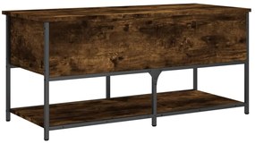 Banco arrumação 100x42,5x47cm derivados madeira carvalho fumado