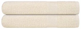 Toalhas de sauna 2 pcs 80x200 cm 360 gsm 100% algodão creme