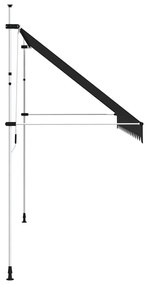 Toldo retrátil manual 400 cm antracite