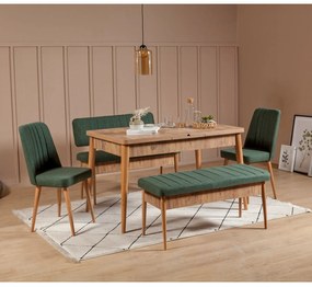 Conjunto de Mesa de Jantar Extensível e Cadeiras Vina – Pinho Atlântic