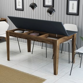 Mesa de Jantar "Milano" com Arrumação – 145x88x75 cm – Nogueira e Antr