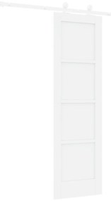 Porta Deslizante vidaXL com Conjunto de Ferragens Branca 61x198,5 cm M