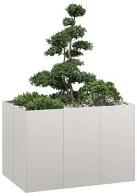 vidaXL Plantador 120x80x80 cm aço inoxidável