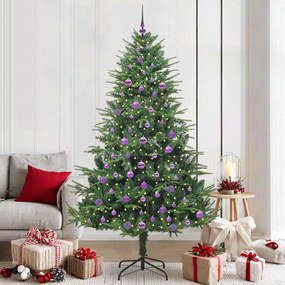 vidaXL Árvore de Natal Artificial Pré-iluminada com Conjunto de Bolas