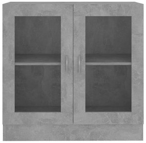Armário vitrine derivados de madeira cinza cimento