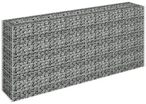 Canteiro elevado/cesto gabião 180x30x90 cm aço galvanizado