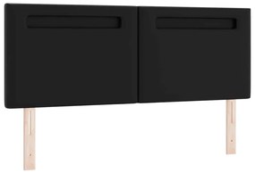 Cabeceira vidaXL Design Simples Preto 140 cm em Couro Sintético