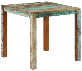 Mesa de jantar 82x80x76 cm madeira recuperada maciça