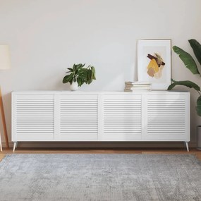 vidaXL Portas de armário 4 pcs design de persiana pinho maciço branco