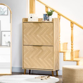 Sapateira, Armário para sapatos com 2 portas basculantes – 70 x 30 x 120 cm